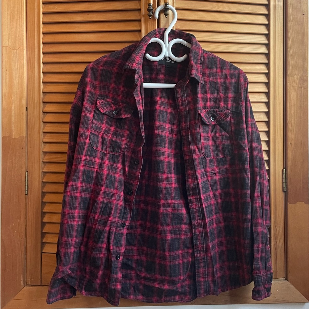 XXX RUDE | Hot Topic Red/Black Flannel